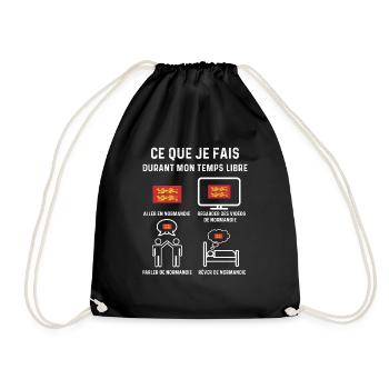 normandie drapeau temps libre cadeau - Sac de sport léger - noir - Devant