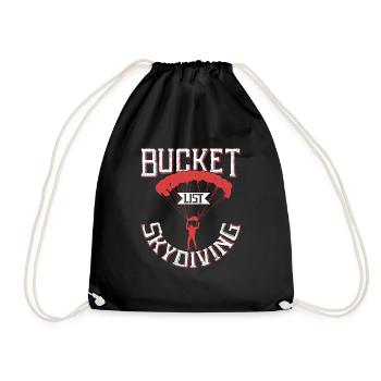 Bucket List Skydiving Skydiver Parachute - Turnbeutel - Schwarz - Vorne