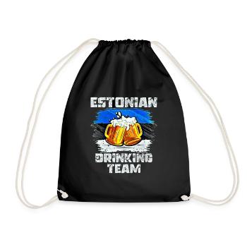 Équipe de beuverie d’Estonie - Sac de sport léger - noir - Devant