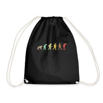 Golf Retro Golfer Evolution Funny Golfing - Sac de sport léger - noir - Devant