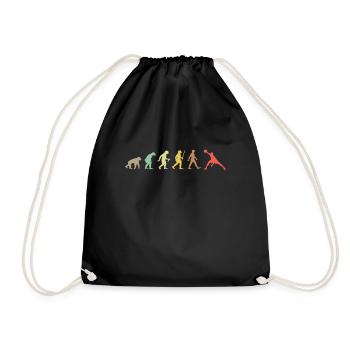 Golf Retro Golfer Evolution Lustiges Golfen - Turnbeutel - Schwarz - Vorne