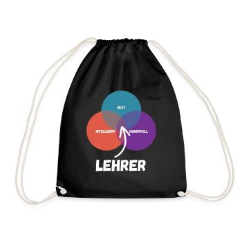 Lehrer witzig - Turnbeutel - Schwarz - Vorne