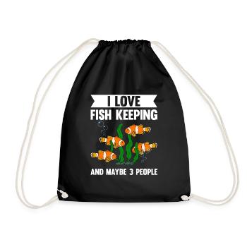 Aquaristics, Fish farming, Aquarists - Drawstring Bag - black - Front