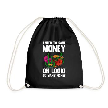 Aquaristics, Fish farming, Aquarists - Drawstring Bag - black - Front