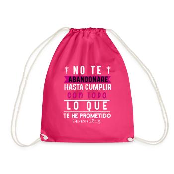 Camiseta Cristiana Para Mujer En Espanol Spanish - Drawstring Bag - fuchsia - Front