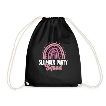 Sleepover Party Pajamas Slumber Party - Drawstring Bag - black - Front