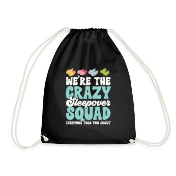 Sleepover Party Pajamas Slumber Party - Drawstring Bag - black - Front