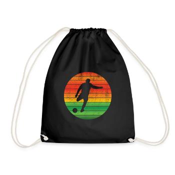 Joueur de football Équipe de football Conception de football - Sac de sport léger - noir - Devant
