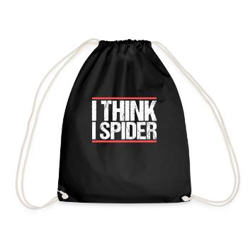 I think i spider. Denglish - Drawstring Bag - black - Front