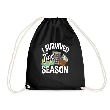 Funny Tax Advisor Accountant Gift - Drawstring Bag - black - Front