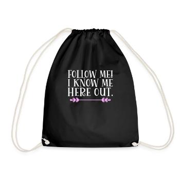 Suivez-moi! Je me connais ici. Danglais - Sac de sport léger - noir - Devant