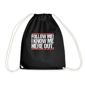 Suivez-moi! Je me connais ici. Danglais - Sac de sport léger - noir - Devant