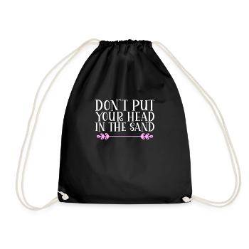 Don ́t put your head in the sand Denglisch - Drawstring Bag - black - Front