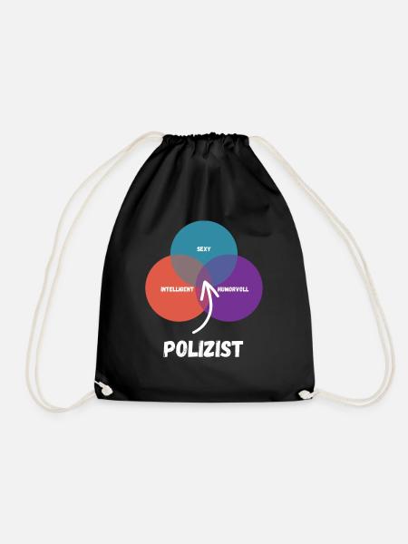 Polizist - Turnbeutel - Schwarz