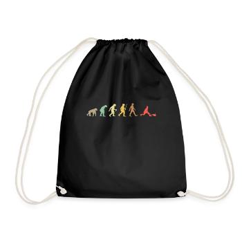 Vintage Squash Retro Squash Racket Evolution - Drawstring Bag - black - Front