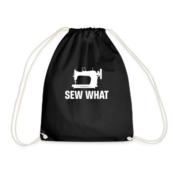 Coudre ce que drôle couturière couturière couette couette - Sac de sport léger - noir - Devant
