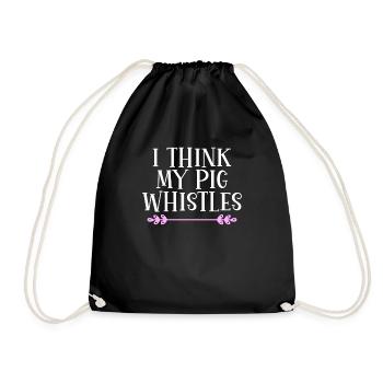 Je pense que mon cochon siffle Denglish - Sac de sport léger - noir - Devant