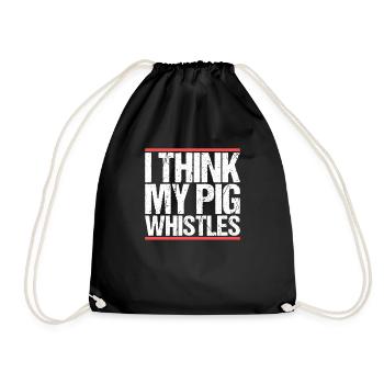 Je pense que mon cochon siffle Denglish - Sac de sport léger - noir - Devant