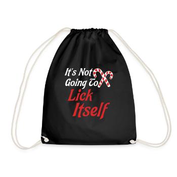 Il ne va pas se lécher les bonbons de Noël - Sac de sport léger - noir - Devant