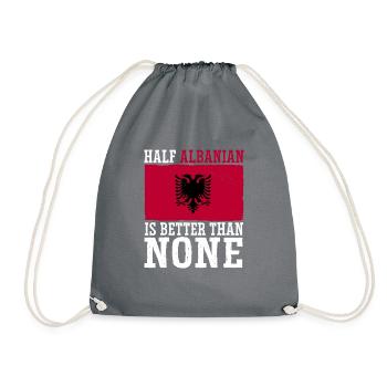 Albanische Flagge Albanischer Adler Shqiponja - Turnbeutel - Grau - Vorne