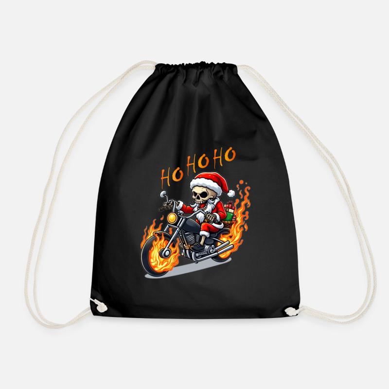 Evil Skeleton Santa - Turnbeutel - Schwarz