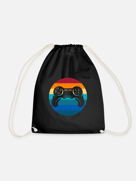 Controlled chaos - gaming as it should be - Drawstring Bag - black