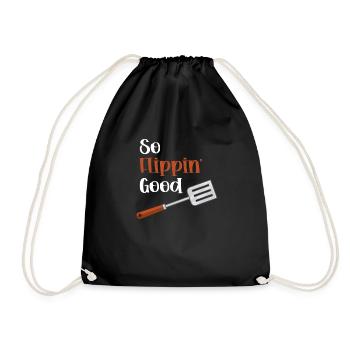 So Flippin' Good Spatula Wortspiele Utensil - Turnbeutel - Schwarz - Vorne