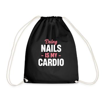 Nail Making Is My Cardio Artist Groomer - Drawstring Bag - black - Front