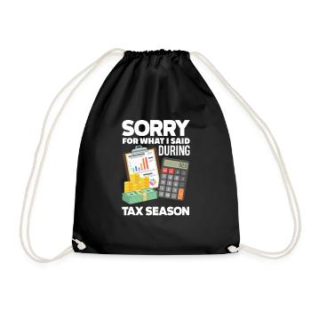 Funny Tax Advisor Accountant Gift - Drawstring Bag - black - Front