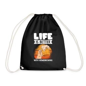 Beer Homebrewing Beer Be - Drawstring Bag - black - Front