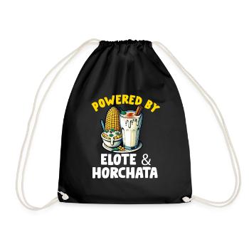 Elote Girl Women Elote Mexican Corn Food Comida - Drawstring Bag - black - Front