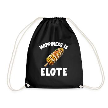 Elote Girl Women Elote Mexican Corn Food Comida - Drawstring Bag - black - Front