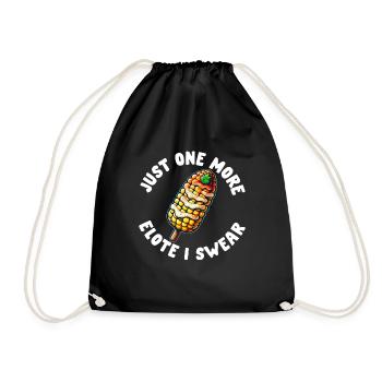 Elote Girl Women Elote Mexican Corn Food Comida - Drawstring Bag - black - Front