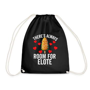 Elote Girl Women Elote Mexican Corn Food Comida - Drawstring Bag - black - Front