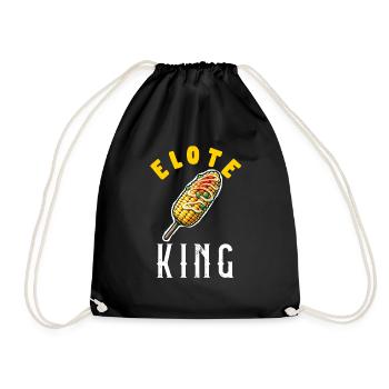 Elote Girl Women Elote Mexican Corn Food Comida - Drawstring Bag - black - Front