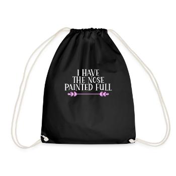 I have the Nose painted full Denglisch - Drawstring Bag - black - Front