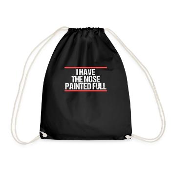 I have the Nose painted full Denglisch - Drawstring Bag - black - Front