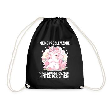 Ma zone à problèmes n’est pas derrière le front - Sac de sport léger - noir - Devant