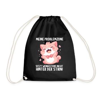Ma zone à problèmes n’est pas derrière le front - Sac de sport léger - noir - Devant