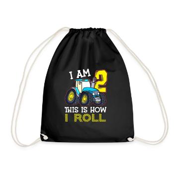 2 cadeau d’anniversaire tracteur drôle - Sac de sport léger - noir - Devant