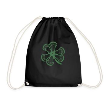 Lacrosse Kleeblatt Kleeblatt Lustig St Patricks - Turnbeutel - Schwarz - Vorne