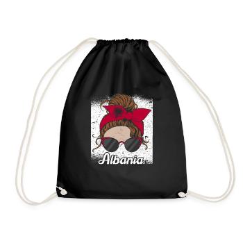 Drapeau albanais Aigle albanais Shqiponja - Sac de sport léger - noir - Devant