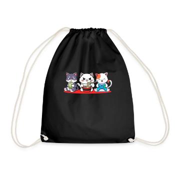 Chat Boba Thé Bubble Tea Gaming Gamer Ramen Anime - Sac de sport léger - noir - Devant