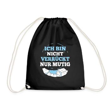 Eisbaden Nicht Verrückt Nur Mutig Lustiges - Turnbeutel - Schwarz - Vorne