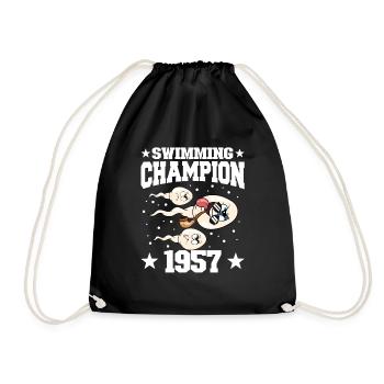 1957 Anniversaire 67 ans - Sac de sport léger - noir - Devant