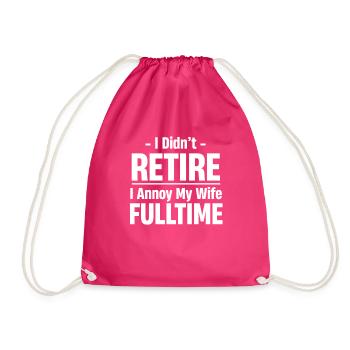 Je n’ai pas pris ma retraite, j’embête mon - Sac de sport léger - fuchsia - Devant