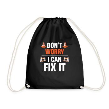 Ne vous inquiétez pas, je peux le réparer - Sac de sport léger - noir - Devant