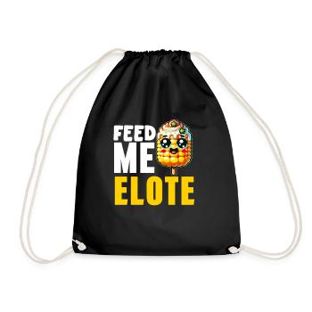 Elote Girl Women Elote Mexican Corn Food Comida - Drawstring Bag - black - Front