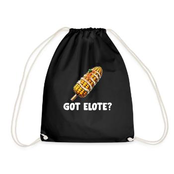 Elote Girl Women Elote Mexican Corn Food Comida - Drawstring Bag - black - Front