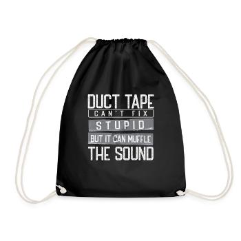 Duct Tape Duct Tape Artisan Masking Tape - Drawstring Bag - black - Front